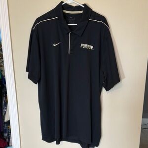 Nike Purdue University Men's Black Polo Shirt